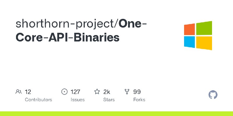 GitHub - shorthorn-project/One-Core-API-Binaries