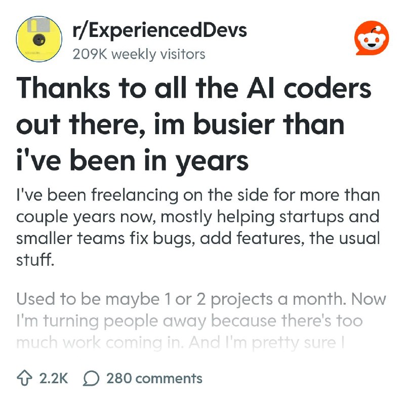 r/ExperiencedDevs: Connect with seasoned developers and take your career to the next level.