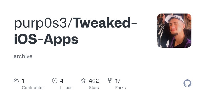 GitHub - purp0s3/Tweaked-iOS-Apps: archive