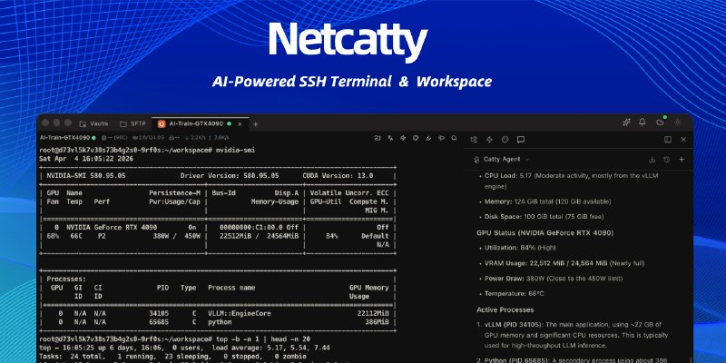 GitHub - binaricat/Netcatty: SSH workspace, SFTP, and terminals in one