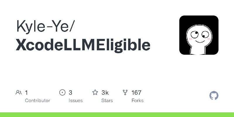 GitHub - Kyle-Ye/XcodeLLMEligible
