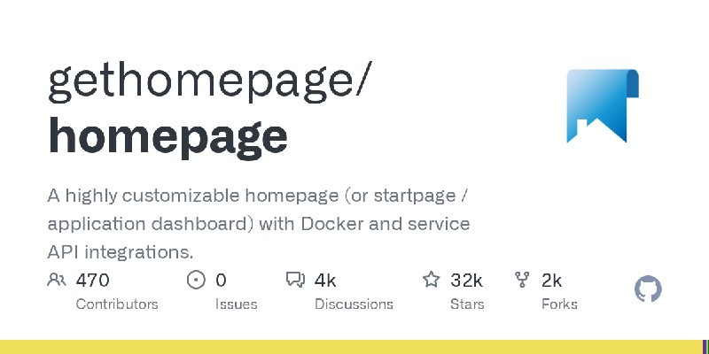 GitHub - gethomepage/homepage: A highly customizable homepage (or startpage / application dashboard) with Docker and service API…