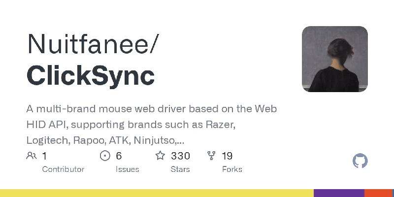 GitHub - Nuitfanee/ClickSync: A multi-brand mouse web driver based on the Web HID API, supporting brands such as Razer, Logitech…