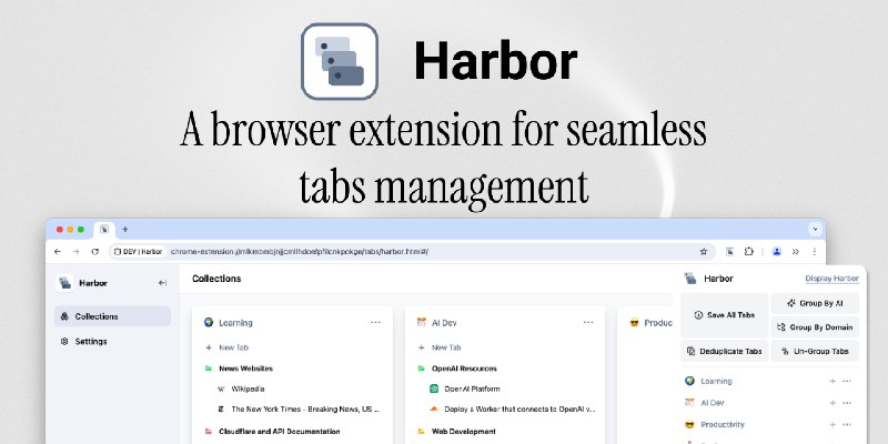 Harbor - AI-Powered Tab Manager for Chrome | Organize Tabs in Kanban