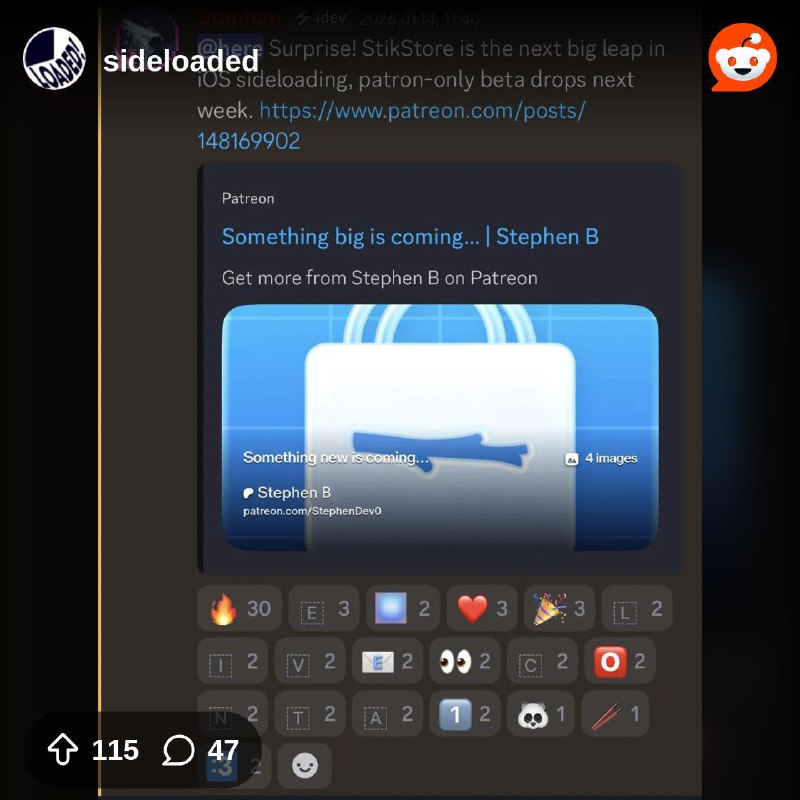 From the sideloaded community on Reddit: StikStore Announced
