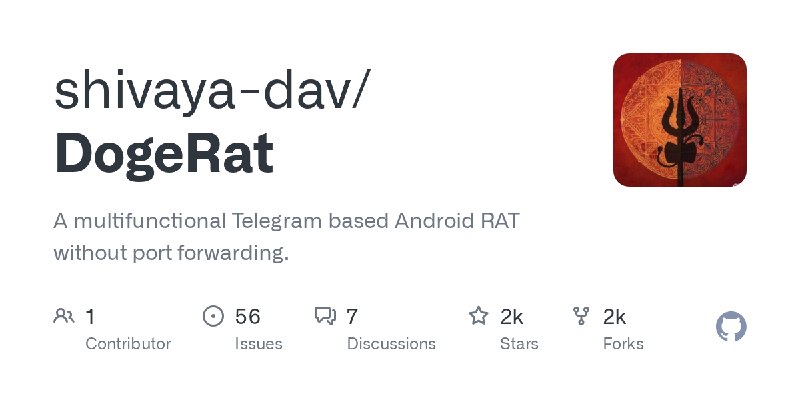 GitHub - shivaya-dav/DogeRat: A multifunctional Telegram based Android RAT without port forwarding.