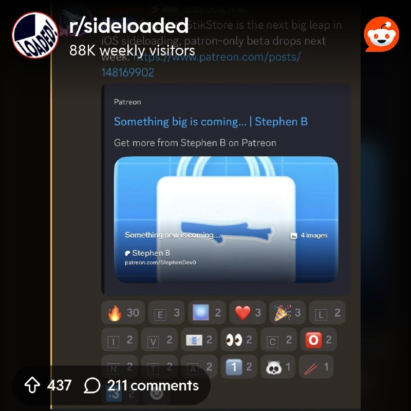 From the sideloaded community on Reddit: StikStore Announced