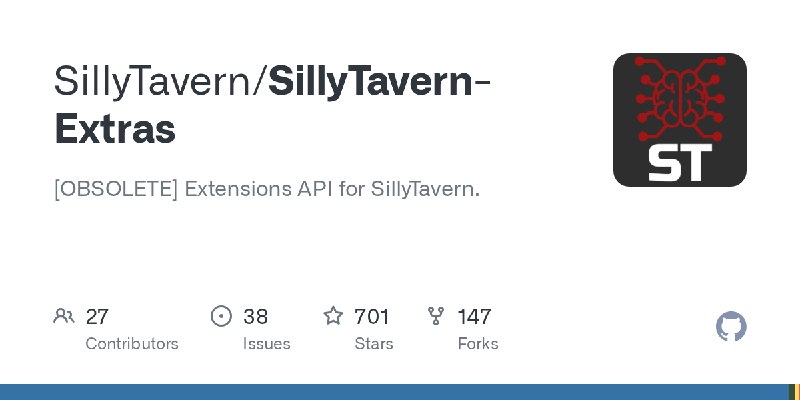 GitHub - SillyTavern/SillyTavern-Extras: [OBSOLETE] Extensions API for SillyTavern.