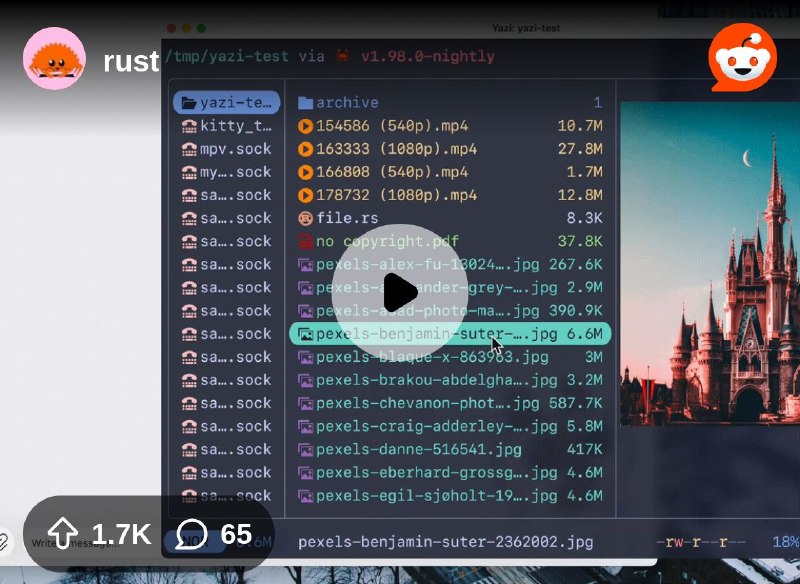 From the rust community on Reddit: Yazi terminal file manager now supports drag and drop