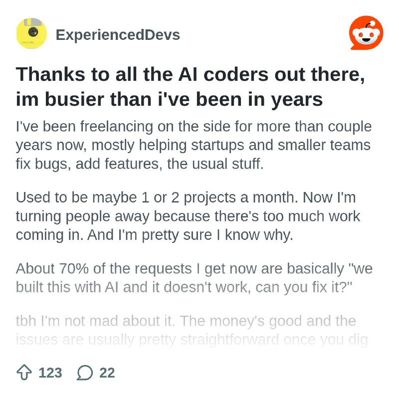From the ExperiencedDevs community on Reddit