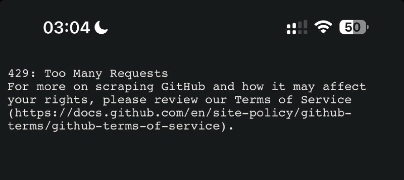 出事了 GitHub 改策略了 GitHub 加速服务直接拉拉多了会 429 了准备给自己用的加速配个 token 了恢复了不知道是实习生改的还是 AI 改的 