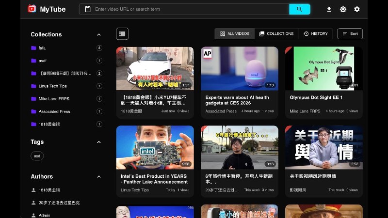 MyTube: 面向自托管场景的一站式视频下载与本地媒体管理工具001 佬分享• 支持 YouTube、Bilibili、MissAV 及 yt-dlp 生态站点下载，提供频道订阅、自动下载、批量队列与字幕获取能力• 集成本地媒体库管理与 TMDB 元数据抓取，支持收藏集分类、缩略图生成、云存储同步与重复下载追踪• 内置 Cloudflare Tunnel、WebAuthn 登录保护、Telegram 通知与 Docker 一键部署，兼顾远程访问、安全性与运维效率
