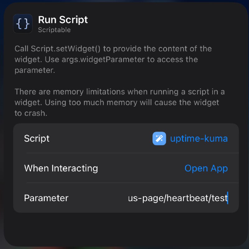 #scriptable #widget #小组件 #uptime #uptime-kuma #延迟 #网络 #服务器 #VPS #探针Scriptable 对接 Uptime Kuma 的状态页0. 假设 