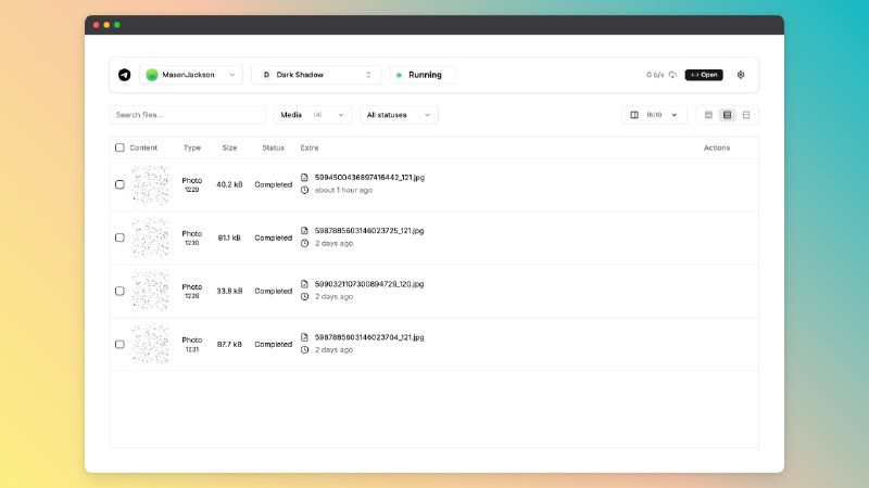 jarvis2f/telegram-files支持从 Telegram 频道和群组中下载文件