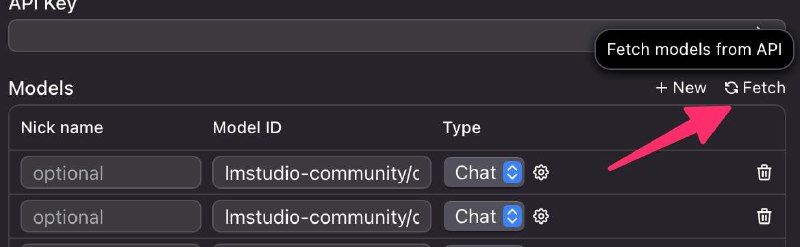 ChatWise 更新- 使用 OpenAI 兼容的 API 时, 支持一键获取模型 使用 one-api 时, 更方便了新到几个 egoist 亲手发我的 ChatWise 五折码有需要的滴滴 @xream_bot chatwise.app 频道资源合集   恰饭推荐   群组 #AI #macOS #windows #mac #win #App