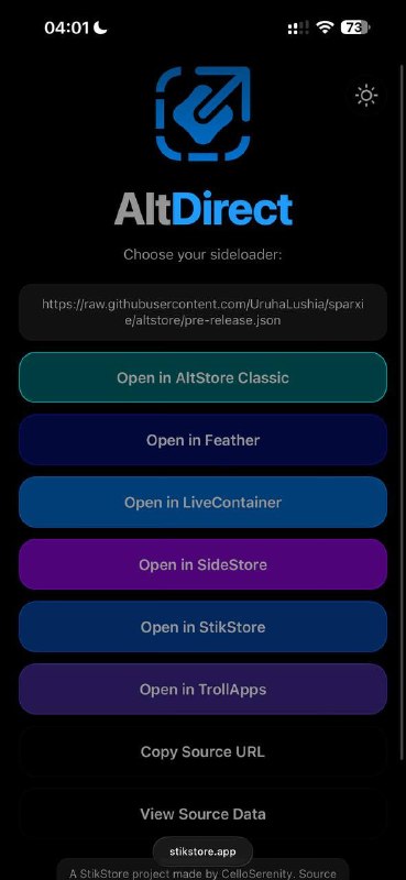 Sparxie: iOS 其他安装方式支持订阅源自签使用更方便了
