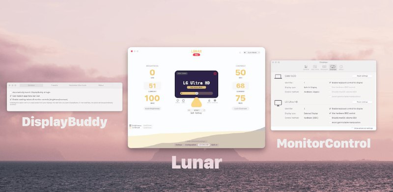 Lunar: mac 显式器控制显式器控制的首选应用调节亮度、音量和输入源 网站 alin23/Lunar 频道资源合集   恰饭推荐   群组 #mac #macOS #Lunar #显示器