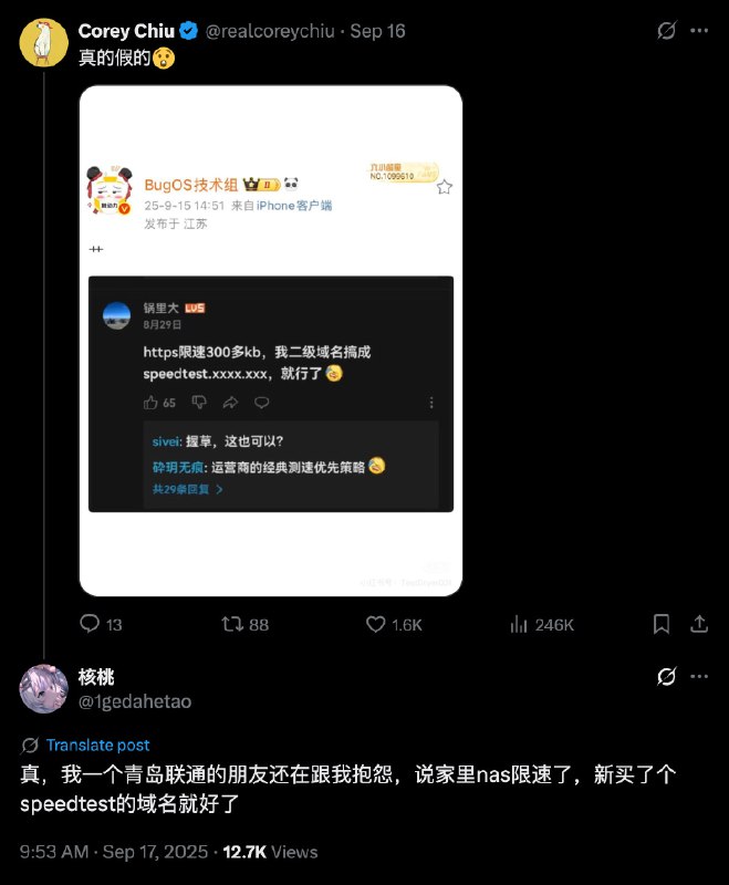 所以...免流的也可以试试玄学比如流邦 speedtest.douyinvod.com 祝张一鸣永远不死 