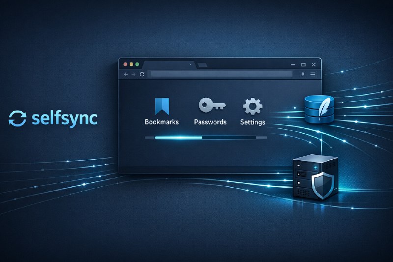 selfsync: 自托管的 Chrome 同步服务器• 将书签、密码、设置等 Chrome 数据同步到自有服务器，数据统一落地到本地 SQLite• 兼容 Chrome 自定义 sync-url 机制，支持多用户隔离，按账号邮箱自动划分独立数据空间• 支持源码编译、Docker 和 Docker Compose 部署，启动简单，数据持久化流程清晰