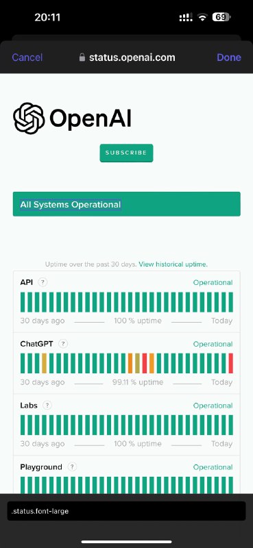 WidgetWorks 小组件 傻瓜式抓取网页数据 示例此 App 支持使用 API, 网页 或 JavaScript 获取数据以抓取 OpenAI Status 为例如图2 填入 网页地址点击 Query 输入框最右边的小图标 进入图3点击你要抓取的数据TestFlight