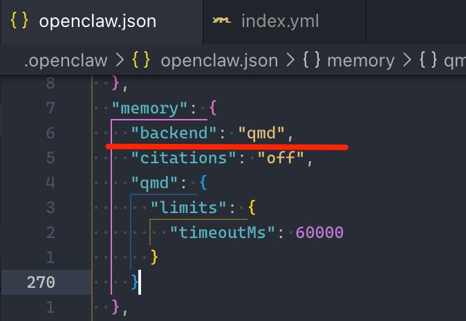 OpenClaw 支持 API 模型的 qmd更新: 把 🦞 OpenClaw 的记忆 从 qmd 换成了 OpenVikingopenclaw-memory-plugin 文档—-官方 qmd 仅支持本地模型, vibe 了一下文档: 