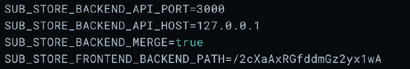 Docker 版 Sub-Store 监听的补充说明增加了包含 SUB_STORE_BACKEND_MERGE 的配置示例若设置此字段, 后端支持同时处理 API 和前端资源请求, 不会再分为前后端俩端口.此时暴露的端口也是有路径的. 方便小白配置 