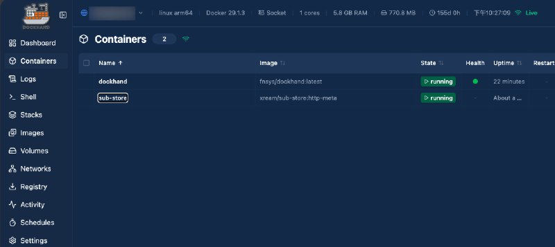 Dockhand: 现代化的 Docker 管理工具功能还挺完善的支持自动更新, 通知, 各种定时任务和部署方式我永远喜欢 Dockge 