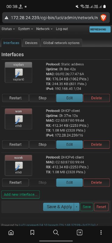 Droidspaces x OpenWRT x VirtualAP integration!This is our final goal!Making the device into a fully functional Wi-Fi router.VirtualAP is just a middleman whose only purpose is creating the hotspot.OpenWRT has the full freedom to manage the vaplan0 interface inside its own isolated network namespace, as well as nft/iptables and firewall rules, with DHCP and DNS 🗿OpenWRT never touches your phone's hardware. No more kernel panics!Testing: