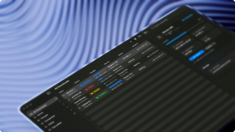 Harbor: 面向 macOS 的原生下载管理器，统一处理直链、磁力链接与种子任务• 支持种子, 磁力链,  YouTube, Instagram, TikTok, Pinterest 和其他 yt-dlp 支持的链接• 原生 SwiftUI 界面，贴合 macOS 工作流，支持队列持久化、Quick Look 预览和 Finder 快速操作• 覆盖 HTTP / HTTPS、公开媒体链接、Magnet 链接和 .torrent 文件，支持批量添加与统一目录管理• 提供种子文件预览、按文件选择下载、限速与流量策略、做种控制和分享率限制