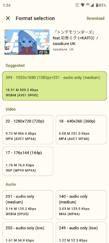 Seal: Android 视频/音频下载器- 基于 yt-dlp - 使用 aria2c 进行下载 JunkFood02/Seal 频道资源合集   恰饭推荐   群组 #GitHub #Seal #视频 #音频 #下载器 #Android
