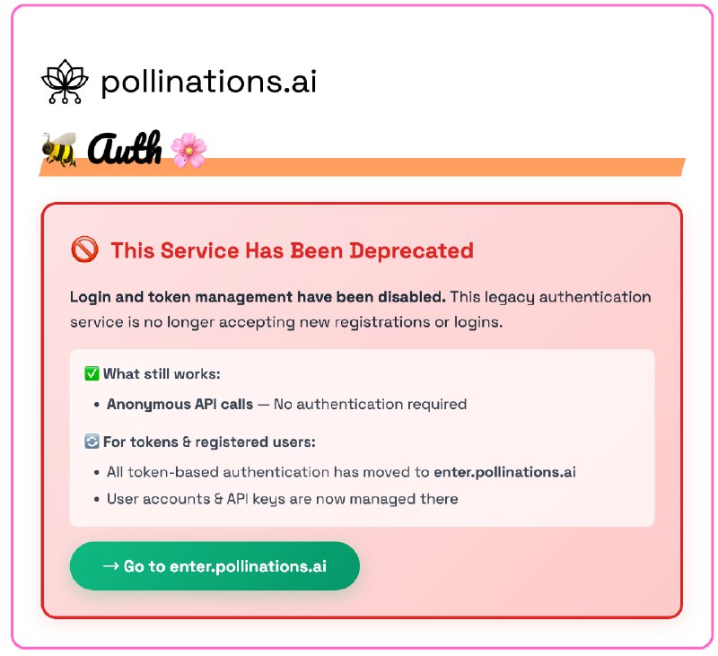 知名白嫖服务 Pollinations 迁移