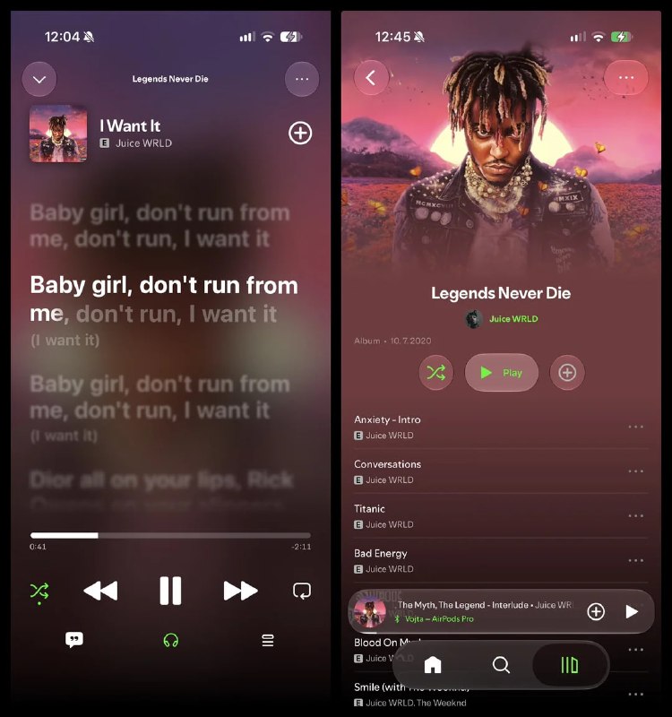 spoti.pw: Spotify for iOS 的 Liquid Glass 界面重构与侧载构建项目• 将 Spotify for iOS 重构为 Liquid Glass 风格界面，覆盖播放器、专辑页、播放列表等核心视图• 集成歌词 Live Activity、锁屏卡片与 Dynamic Island 展示，并扩展队列与播放控制能力• 提供 GitHub Actions 与 Theos 构建流程，基于自备的解密 Spotify IPA 生成可签名安装包