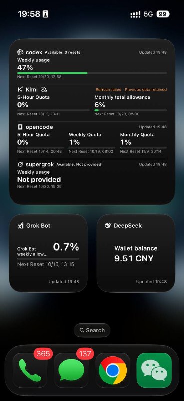 TokenPulse: 在 iPhone 与 Apple Watch 集中监控 AI 服务套餐额度与账户余额