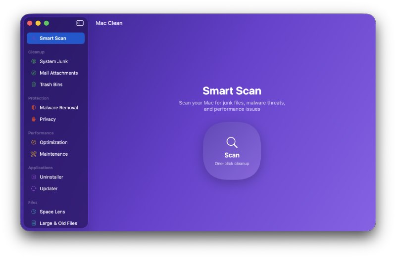 Mac Clean: 免费开源的 macOS 清理优化套件  • 一键 Smart Scan 同时执行垃圾清理、恶意软件检测与性能优化  • 16 类系统垃圾、重复文件、邮件附件等深度扫描，安全预览后删除  • 10 级卸载引擎与自动更新检查，彻底移除残留文件  