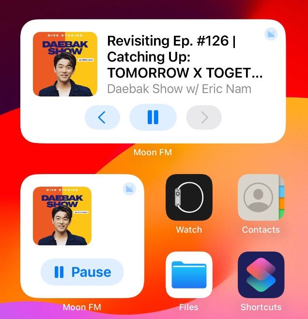 Moon FM TestFlight 更新 - 新增  iOS 17 可交互小组件